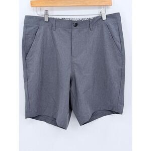 Trunks Surf & Swim Shorts Mens 32 Gray Hybrid Stretch Palm Tree‎ Logo